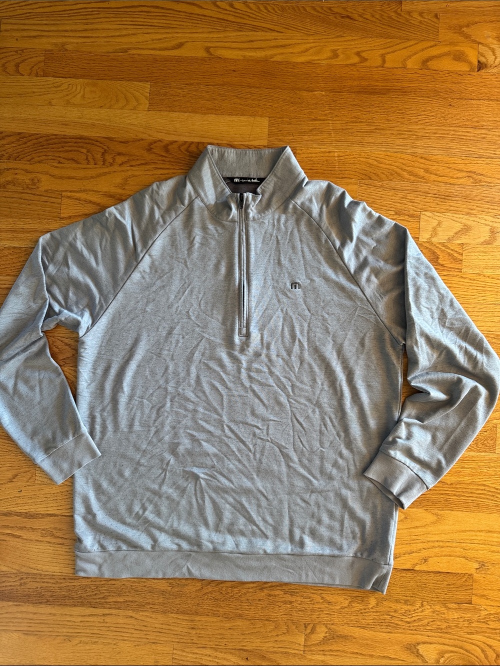 Travis Mathew Light Gray quarter-Zip Performance Pullover